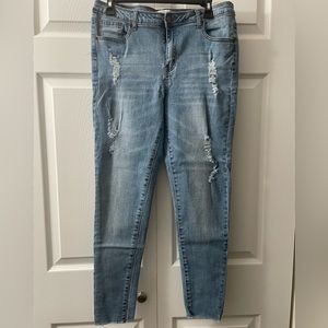 Encore light wash, lite distressing